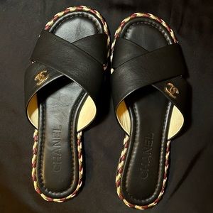 Chanel criss deals cross sandals